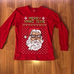 Christmas Pj Shirt / “Merry Christmas Dude” Size L